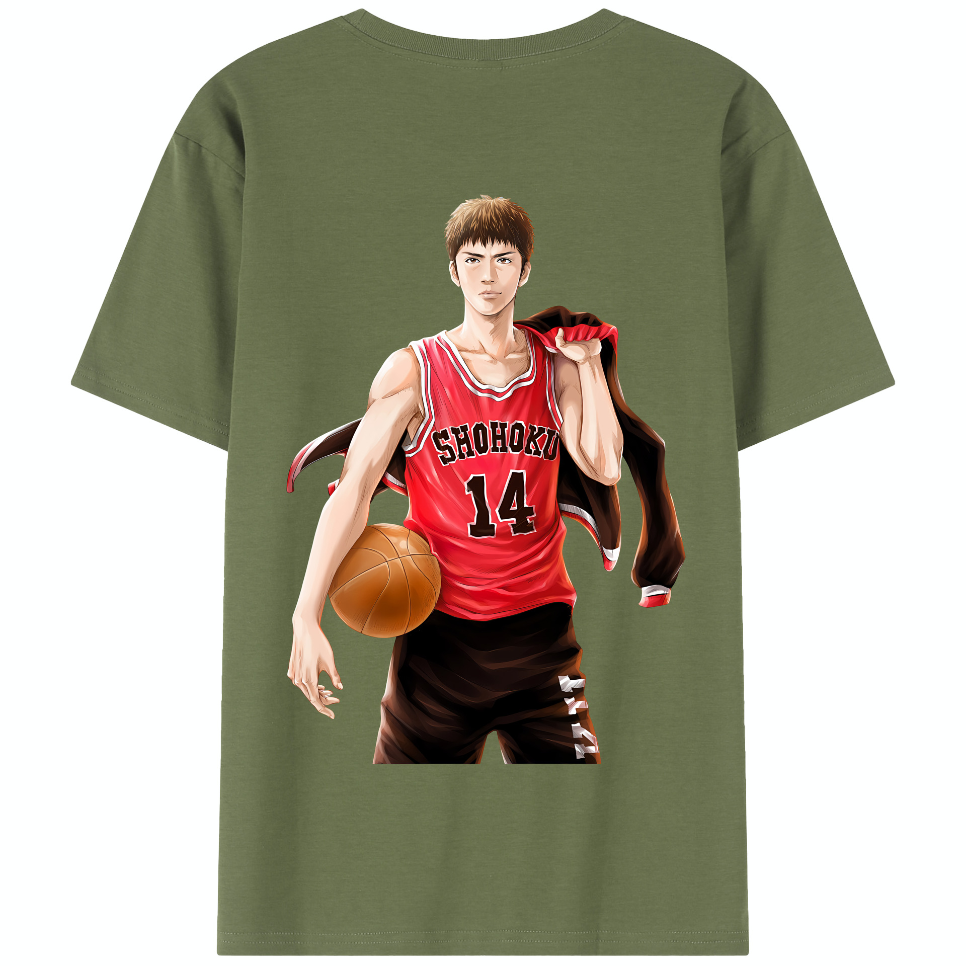 SLAM DUNK／スラムダンク 綿100％半袖Tシャツ（背面プリント）